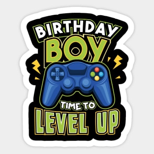 Birthday Boy Time to Level Up Gamer Sticker